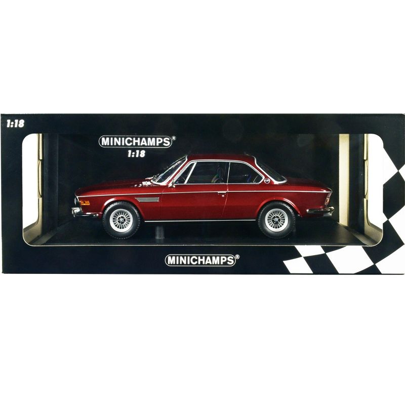 1971 BMW 3.0 CSi Red Metallic Limited Edition to 504 pieces Worldwide 1/18 Diecast Model Car by Minichamps, 3 of 4