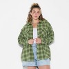 Women's Oversized Long Sleeve Collared Flannel Shirt - Wild Fable™ - 2 of 3