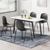 Fontoi Accent Chair, 4PCS Modern Dining Chair with Unupholstered, Kitchen Dining Room Chairs with Armless, Black, 21.26"*20.08"*33.27" - 3 of 4
