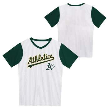 MLB Oakland Athletics Boys' Pinstripe Pullover Jersey