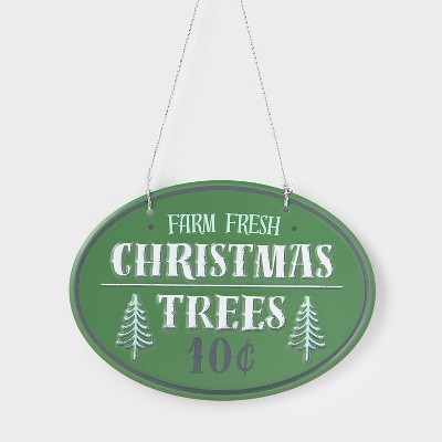 Metal Christmas Tree Sign Ornament - Wondershop™