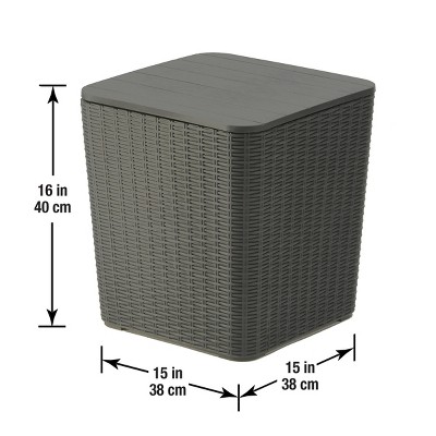 Arendal Brown Wicker Texture Polypropylene Deck Box