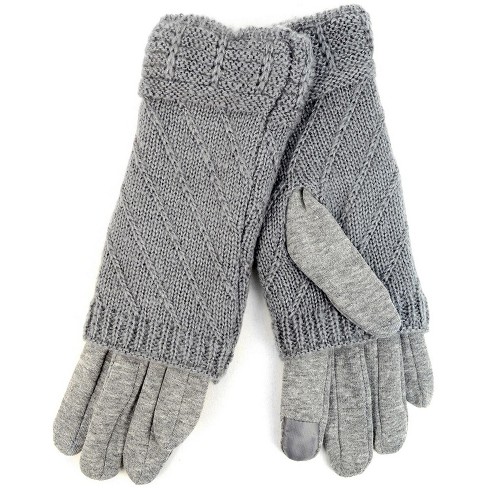 Women's Double Layer Knitted Touch Screen Winter Gloves : Target