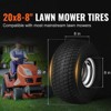 VEVOR Lawn Mower Tires with Rim, 20x8-8" Tubeless Tractor Tires, 2-Pack Tire and Wheel Assembly, S-Turf Pneumatic Tires with 3.5" Offset Hub, Black - 3 of 4