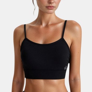 Anna-Kaci Active Women's Longline Sports Bra with Spaghetti Straps and Scoop Neck for Light Support Yoga and Lounge - 1 of 4