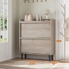 Shoe Cabinet with 3 Flip Drawers, Modern Shoe Storage for Entryway, Wooden Shoe Organizer Cabinet with Adjustable Shelf, Hidden Shoe Rack - 2 of 4
