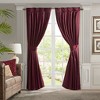 MAYEERTY 50x84" Poly Printed Curtain Panel with Tufted Stripe and Lining White/Brown - 2 of 4