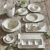tagltd 10 in. Veranda Cracked Glazed Solid Melamine Plastic Dinnerware Plates Set of 4 Dishwasher Safe Indoor Outdoor Round Ivory - 2 of 2