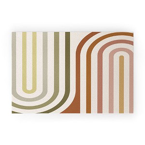 Colour Poems Bold Curvature Stripes I Looped Vinyl Welcome Mat - Society6 - 1 of 4