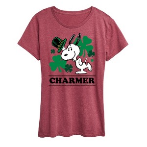 Women's - Peanuts - Snoopy Charmer Short Sleeve Graphic T-Shirt - 1 of 4
