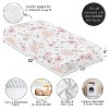 Sweet Jojo Designs Baby Girl Fitted 100% Cotton Muslin Crib Sheet Watercolor Floral Pink Grey and White - 4 of 4