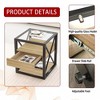 Furnlinspire Nightstand 1 Piece Modern End Table with Drawer, Nightstand, Industrial Style Side Table, Bedroom Living Room, Brown, 17.72"*17.72"*21.0" - 4 of 4