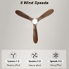 Famapy 59.8-Inch Ceiling Fan Light Curved-Blade Solid Woo Dark brown 3-Color Lighting + 6-Speed + Reversible Airflow + Timers for Indoor/Outdoor - 4 of 4