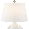 360 Lighting Dobbs 22 1/2" High Small Mid Century Modern Accent Table Lamps Set of 2 White Ceramic Living Room Bedroom Bedside Nightstand House - 3 of 4