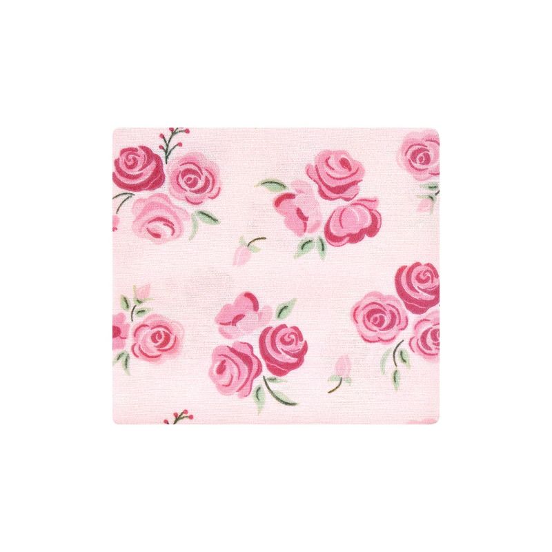 Hudson Baby Infant Girl Cotton Flannel Receiving Blankets, Blush Rose, One Size, 3 of 7