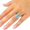 Pompeii3 4.68Ct Sky Blue Topaz & Diamond Ring in 14k White Gold - 2 of 4