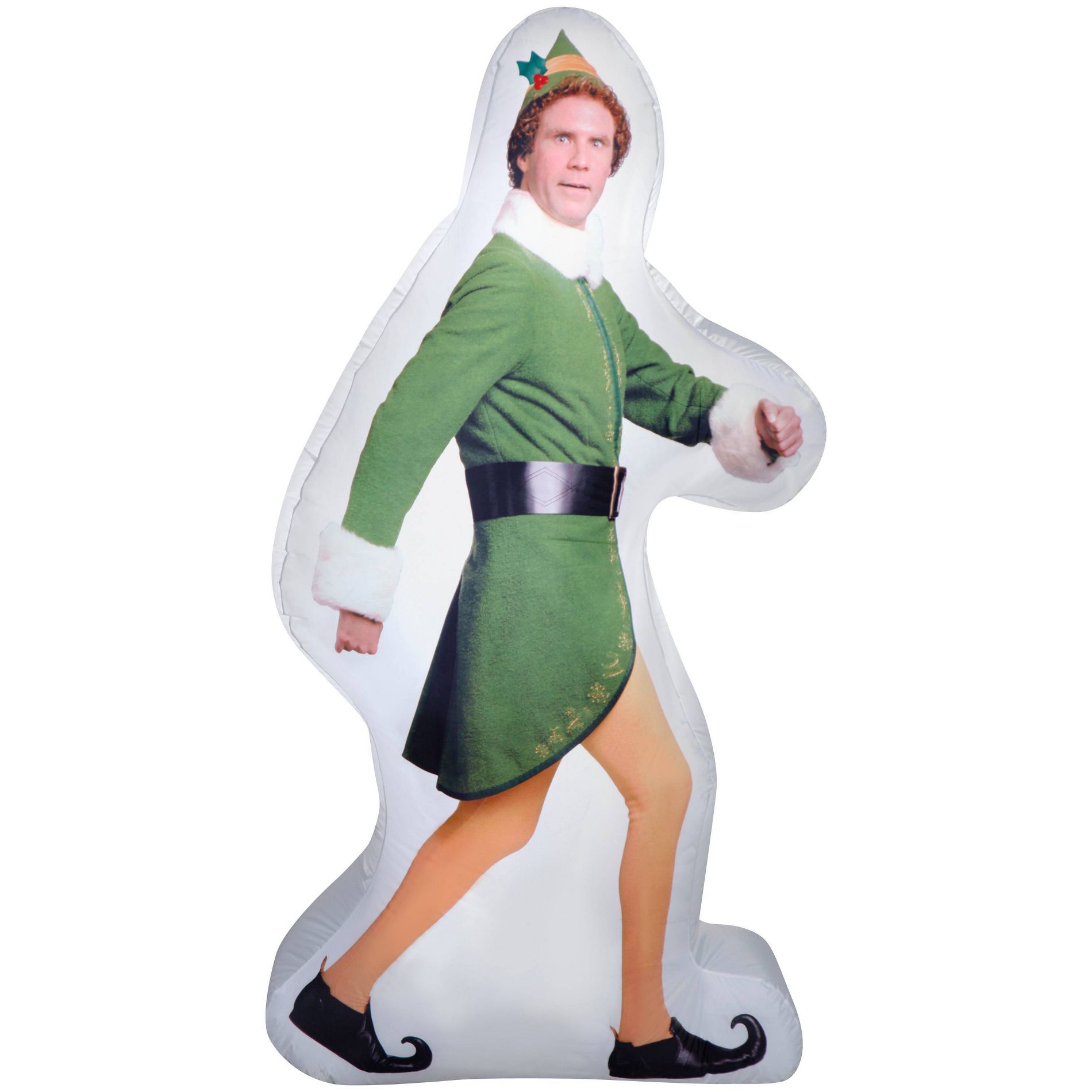 6' Christmas Indoor/Outdoor Lighted Inflatable Strolling Buddy the Elf
