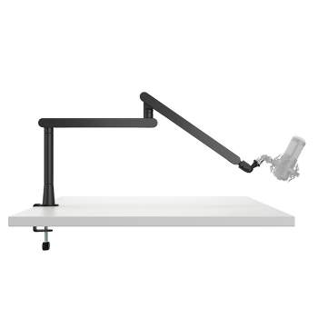 Mount-It! Microphone Boom Arm, Adjustable Full Motion Mic Desk Mount, for Streaming, Gaming, Recording, 3/8" and 5/8" Compatible, Low Profile Design
