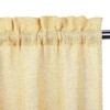 Faux Linen Textured Vintage Design Farmhouse Solid Curtains - 2 of 4