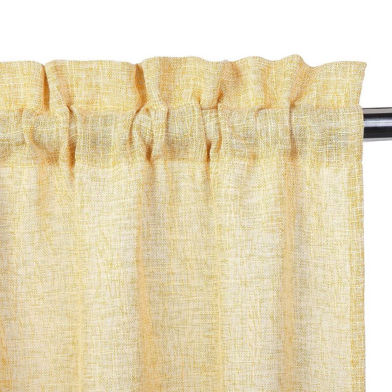 Faux Linen Textured Vintage Design Farmhouse Solid Curtains, 2 of 6