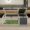 Gulches 39.5 Inch Wooden Tortoise House with Three Acrylic Windows and Two Waterproof Trays - 3 of 4