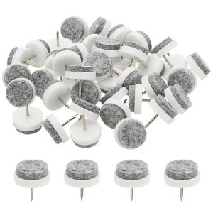 Unique Bargains Wooden Chair Sofa Cabinet Table Leg Floor Protector Round Nail-on Felt Pads 72 Pcs - 1 of 3