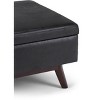 Gulches Black Coffee Table Storage Ottoman - 26"D¡Á34.1"W¡Á18.5"H, Vegan Faux Leather, Child-Safe Hinge, Mid-Century Style - 4 of 4