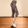 Slickblue Women’s Printed High-Waisted Capri Leggings One Size Fits Most, Stretchy Polyester-Spandex, Elastic Waist - 3 of 4