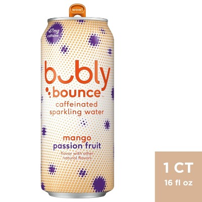 bubly bounce Mango Passion Fruit Sparkling Water - 16 fl oz Can