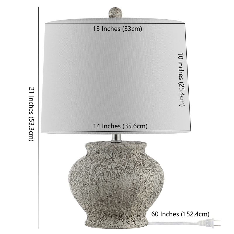 Imran Resin Table Lamp - Light Grey - Safavieh., 3 of 4