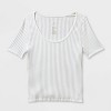 Women's Ribbed Seamless Scoop Neck T-Shirt - A New Day™ - 4 of 4