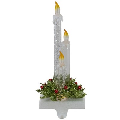 Northlight 9" Battery Operated LED Lighted Candle Christmas Stocking Holder