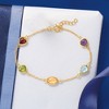 Ross-Simons 5.50 ct. t.w. Multi-Stone Station Bracelet in 18kt Gold Over Sterling - 4 of 4