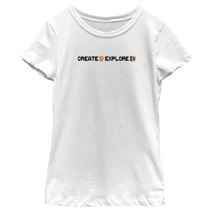 Girl's Minecraft Create Explore Alex and Steve T-Shirt - 1 of 4