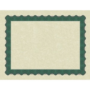 Great Papers Metallic 8.5 x 11 Certificates Beige/Green 934200 - 1 of 3