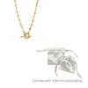 Adornia 14k Gold Plated Crystal Clover Paper Clip Chain Toggle Necklace - 2 of 3