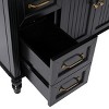 ChicFurnit Bathroom Storage Cabinets Bathroom Floor Storage Cabinet Functional Bathroom Cabinet with Drawer for Bathroom, Black, 36"*18.5"*34.4" - 3 of 4