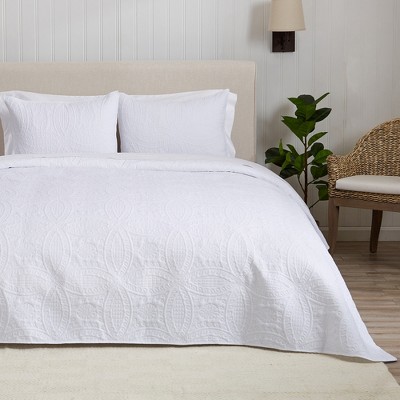 Great Bay Home Pinsonic Medallion Reversible Quilt Set With Shams