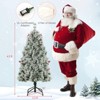 Costway 4.5 FT Pre-Lit Flocked Christmas Tree Hinged Artificial Xmas with 200 LED Lights - 3 of 4