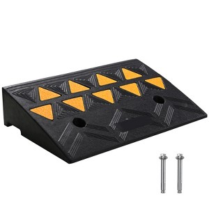 VEVOR Rubber Curb Ramp 4.25" Rise Height Sidewalk Curb Ramp, 11.8" Width 19.7" Length Driveway Ramp for Curb, 15T Heavy Duty Rubber Ramp - 1 of 4