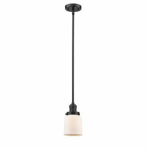 Bell - 1 Light Stem Hung Mini Pendant In Industrial Style-10 Inches Tall and 5 Inches Wide - 1 of 1