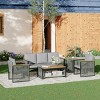 EROMMY 5 Pieces Patio Set Outdoor Furniture Sets Modern Chair Conversation Sets With Coffee Table - 2 of 4