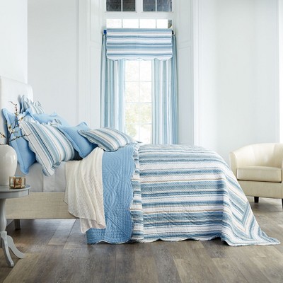 Brylanehome Florence Oversized Bedspread - Full, Blue Stripe : Target