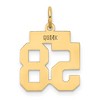 Black Bow Jewelry 14k Yellow Gold, Athletic Collection, Small Polished Number 58 Pendant - 3 of 4