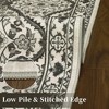 Vintage Tiled Area Rug Washable Persian Floral Rug Non-Slip Low Pile Rug, 5'x7' Gray - 4 of 4