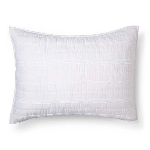Pleated Sham White - Pillowfort™ : Target