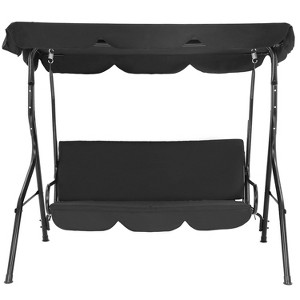 FDW Patio Swing with Adjustable Canopy Removable Cushions & Comfortable Armrests Outdoor Furniture Backyard Swing Set for Backyard Garden - 1 of 4