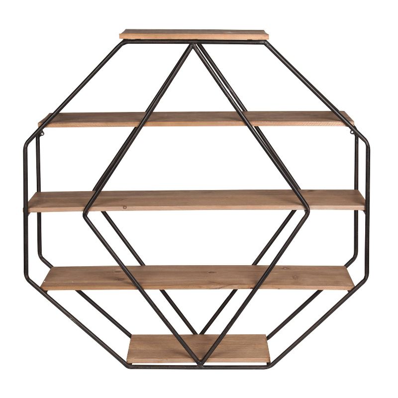 Wall Shelf Octagon Shaped - Kate & Laurel All Things Decor, 1 of 9
