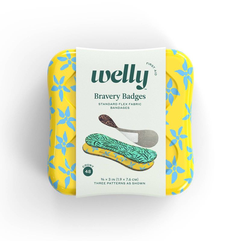 Welly Bravery Badges Standard Flex Fabric Floral Pattern Bandages - 48ct, 1 of 10