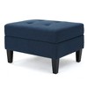 Lyngins Tufted Storage Ottoman, Waffle Stitch Upholstered Ottoman with Storage, 28.75"W Foot Stool with Birch Wood Legs, Storage Bench for Living Room - 3 of 4